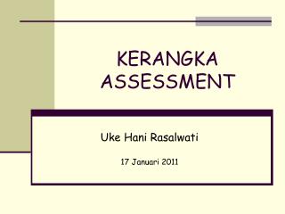 KERANGKA ASSESSMENT