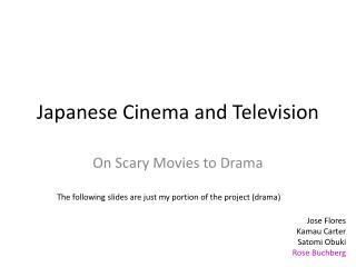 Japanese Cinema and Television