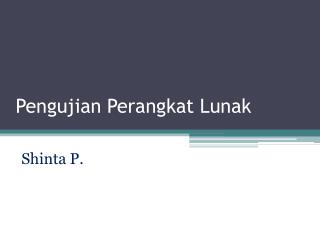 Pengujian Perangkat Lunak