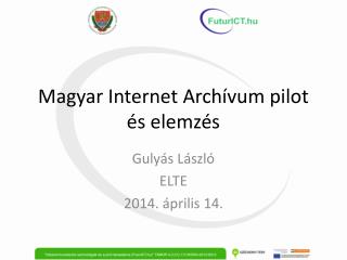 Magyar Internet Archívum pilot és elemzés