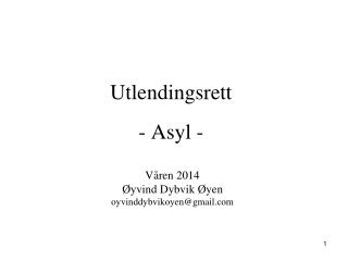 Utlendingsrett - Asyl -