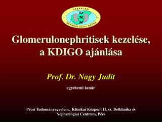 Glomerulonephritisek kezelése, a KDIGO ajánlása