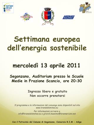 Settimana europea dell’energia sostenibile