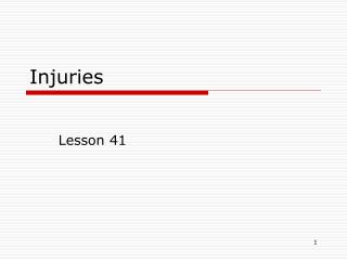 Injuries