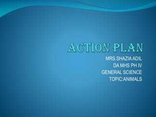 Action plan