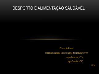 Desporto e alimentação saudável