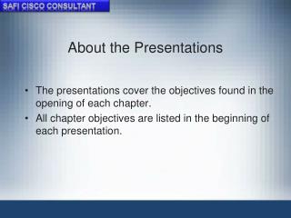 About the Presentations