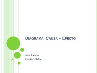 Diagrama Causa – Efecto