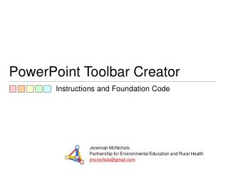 PowerPoint Toolbar Creator