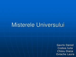 Misterele Universului