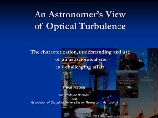 An Astronomer’s View of Optical Turbulence