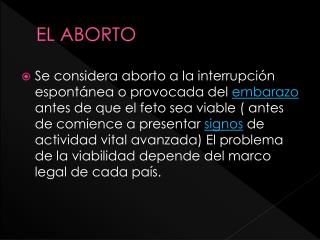 EL ABORTO