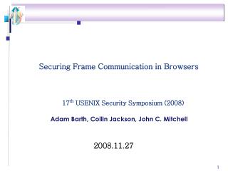 Securing Frame Communication in Browsers