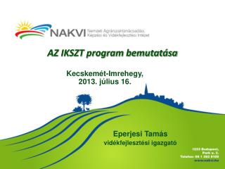 AZ IKSZT program bemutatása