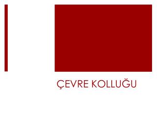 ÇEVRE KOLLUĞU