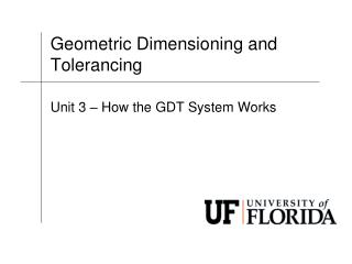 Geometric Dimensioning and Tolerancing