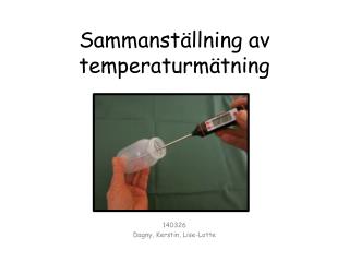 Sammanställning av temperaturmätning