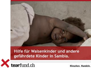 Hilfe für Waisenkinder und andere gefährdete Kinder in Sambia.