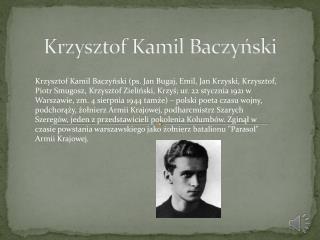 Krzysztof Kamil Baczyński