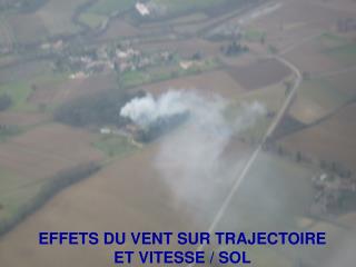 EFFETS DU VENT SUR TRAJECTOIRE ET VITESSE / SOL