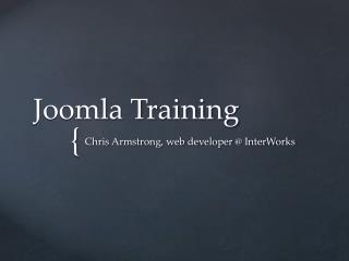 Joomla Training