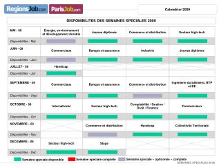 Calendrier 2009