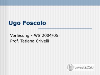 Ugo Foscolo