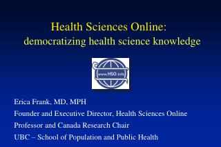Health Sciences Online: