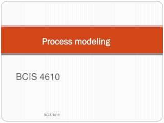 Process modeling