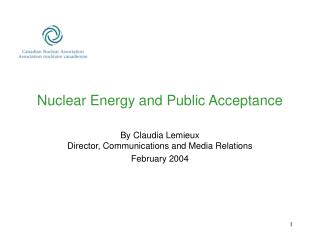 Nuclear Energy and Public Acceptance