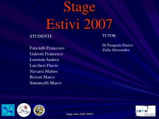 Stage Estivi 2007