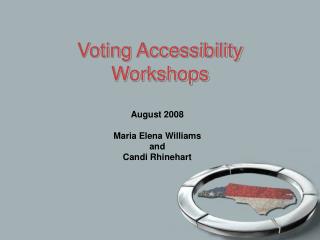 Voting Accessibility Workshops