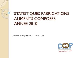 STATISTIQUES FABRICATIONS 	ALIMENTS COMPOSES 	ANNEE 2010