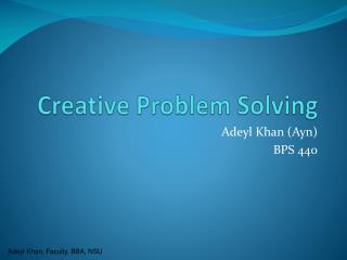 Creative Problem Solving