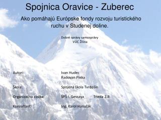 Autori:			Ivan Hudec 			Radovan Pinka Škola:			Spojená škola Tvrdošín