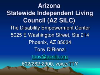 Arizona Statewide Independent Living Council (AZ SILC)