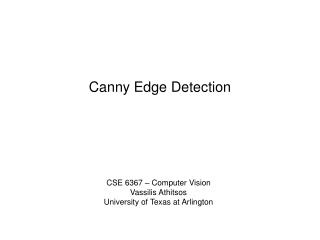 Canny Edge Detection