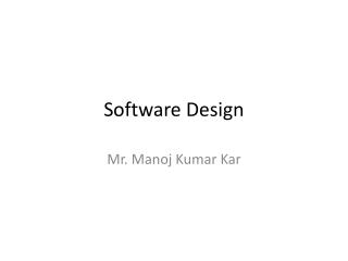 Software Design