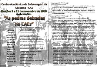 “As pedras deixadas no CAEs ”