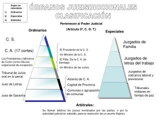 ÓRGANOS JURISDICCIONALES CLASIFICACIÓN