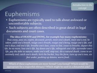 Euphemisms