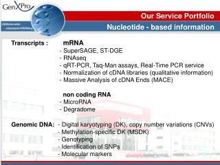 Nucleotide - based information