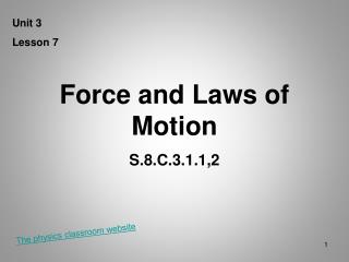 Force and Laws of Motion