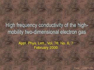 High frequency conductivity of the high-mobility two-dimensional electron gas