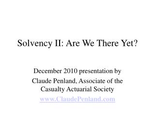 Solvency II: Side Effects