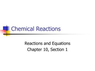 Chemical Reactions