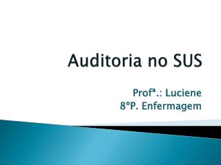 Auditoria no SUS