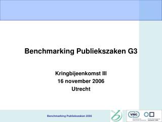 Benchmarking Publiekszaken G3