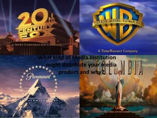 What kind of Media Institution might distribute your media product and why?