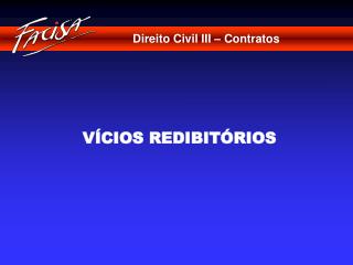 Direito Civil III – Contratos